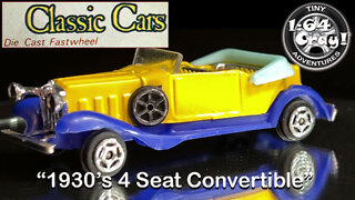 “1930’s 4 Seat Convertible in Yellow/Blue”- Model by Classic Cars