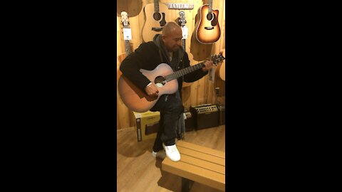 Just playing some guitars at guitar center