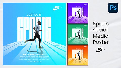 How to Design Catchy Sports Social Media Flyer/Poster - Photoshop