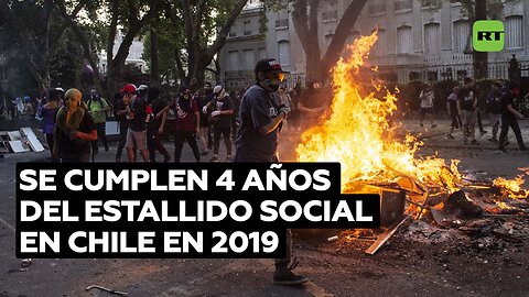 Incidentes y detenidos en manifestaciones por el aniversario del estallido social en Chile