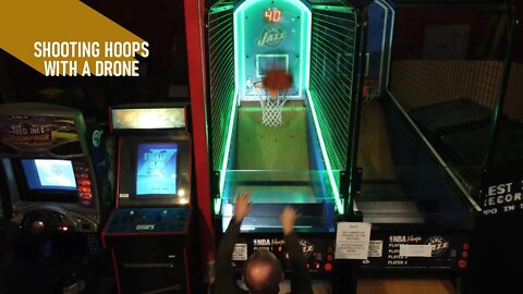 A Quick Game Of NBA Hoops Arcade Basketball, Filmed With A Drone