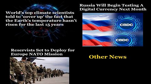 UN Leaked Data No Earth Warming in 15 Yrs., US Reservist To Deploy, Russia To Test CBDC