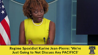 Regime Spoxidiot Karine Jean-Pierre: 'We're Just Going to Not Discuss Any PACIFICS'