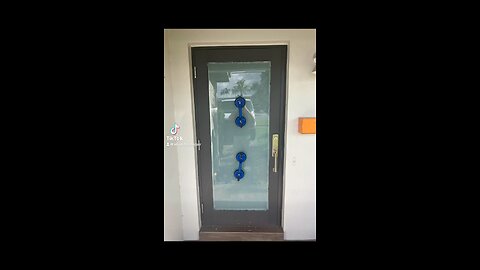 Residential entry door hurricane impact frosted glass replacement in Fort Lauderdale, Florida.