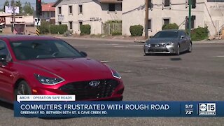 Commuters frustrated with rough road in north Phoenix