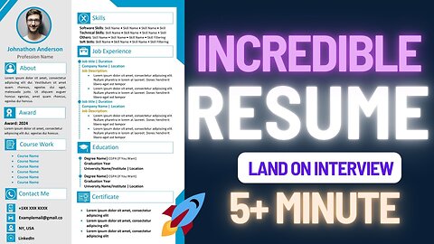 How to make Incredible Resume in MS word | Land on Interview | 🏆 | Best Free Resume Format 2024 🚀