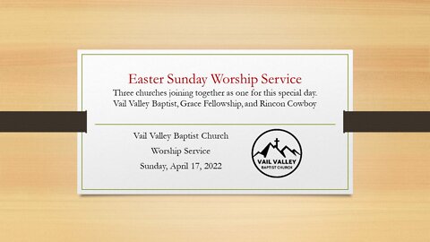 Easter Sunday Service