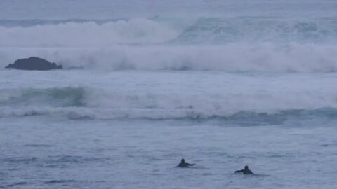 HECTIC TIMING ON PADDLE OUT AT LARGE ULUWATU INTO SHOCKER OF A SESSION.