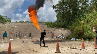 Custom Made Flamethrower At The Gun Range!