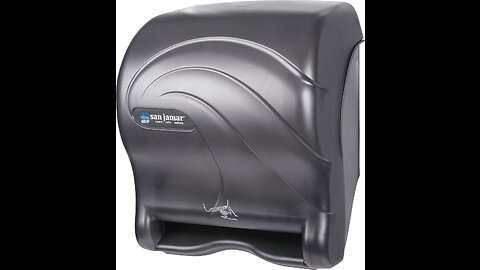 San Jamar Oceans Plastic Electronic Roll Towel Dispenser, Black Pearl.