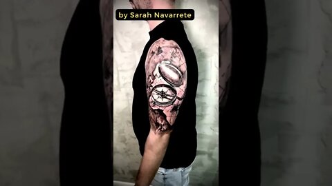 Stunning Tattoo by Sarah Navarrete #shorts #tattoos #inked #youtubeshorts