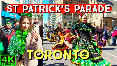 【4K】St Patrick's Day Parade Downtown Toronto Canada 🇨🇦