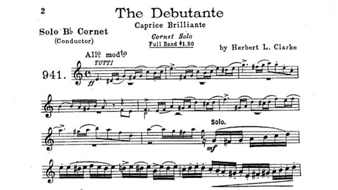 🎺🎺🎺🎺 [TRUMPET SOLO] Herbert L. Clarke Solos - The Debutante (Caprice Brillant)