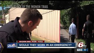 Do the emergency boxes on the Monon trail work?