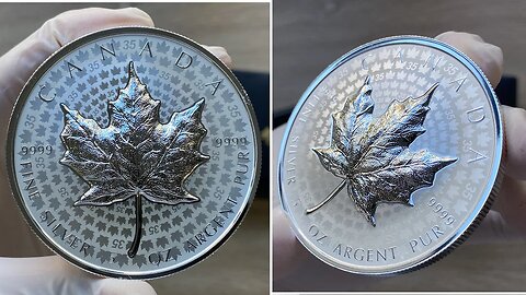 ULTRA-HIGH RELIEF 5oz SILVER MAPLE LEAF 2023 REVERSE PROOF COIN – ROYAL CANADIAN MINT