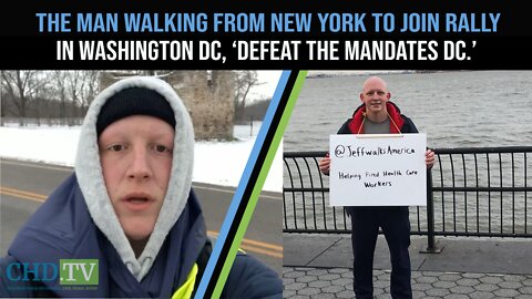 The Man Walking from New York to Join Rally in Washington DC, 'Defeat The Mandates DC'