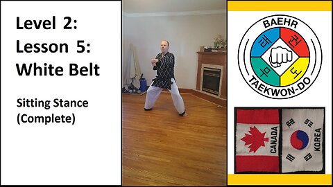 Baehr Taekwondo: 02-05: Yellow Stripe - Sitting Stance (Complete)
