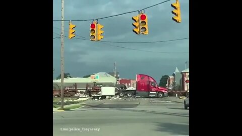 Columbus, Ohio: A semi-driver walks away without injuries after a train slammed into his trailer