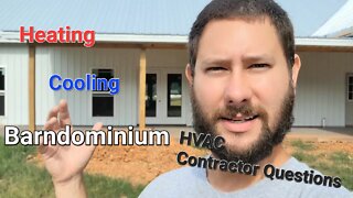 Barndominium Heating and Cooling Questions with HVAC Contractor #bardominium #hvac #construction