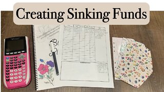 Creating Sinking Funds