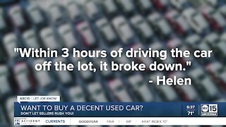 Want to buy a decent used car? Don't let sellers rush you!