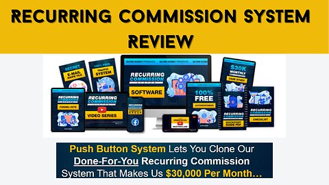 Recurring Commission System-Review. Per month revenue from recurring commission system is $30,000.