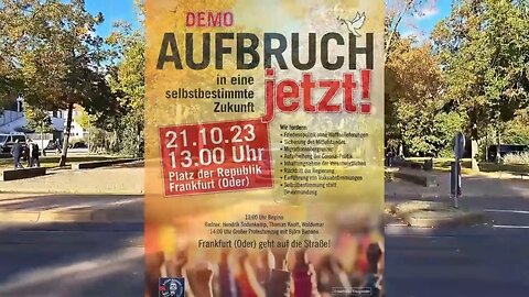 21.10.2023 Aufbruch jetzt! Demo in Frankfurt Oder - Brandenburg