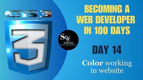 Learn CSS: Color Working in Website | Day 14 | Web development course for Beginner