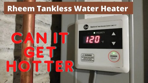 set tankless water heater above default max temp #shorts