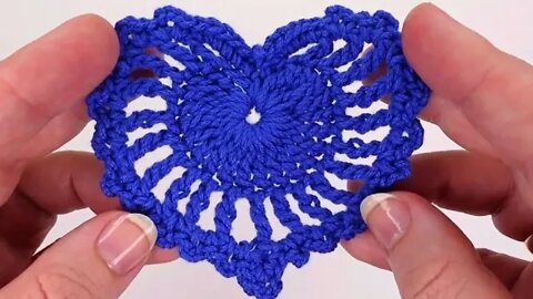 How to crochet lace heart simple tutorial by marifu6a