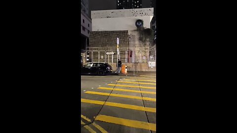 Small Traffic Junction in Kowloon on a Cold Night, in Mar 24