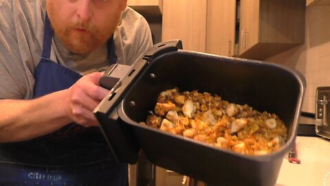 Tank Cooks Air Fried Popcorner Crusted Popcorn Chicken