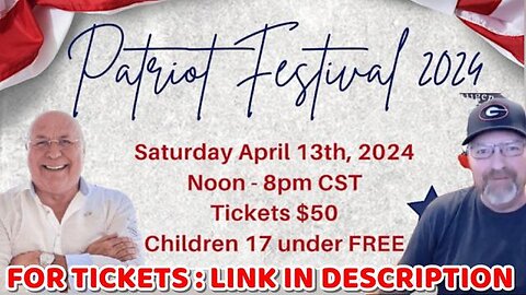 THE PATRIOT FESTIVAL 2024 WITH CHAS CARTER & CHARLIE WARD - BOOK TICKETS NOW!