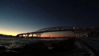 A time lapse sunrise on the Saint Clair river 12 3 20