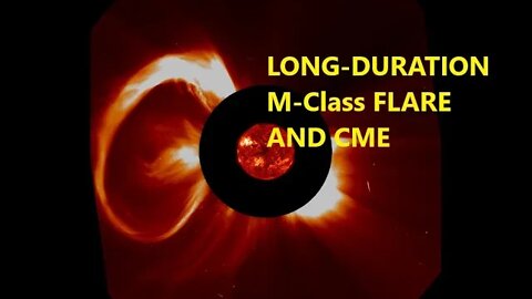 LONG DURATION -M3.4 Solar flare and CME