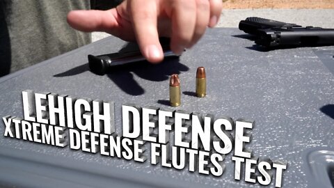 Lehigh Defense - Xtreme Defense 90gr Bullet with and without Flutes in gel - Here's what happened.