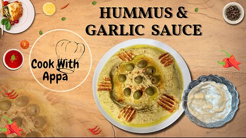 Hummus & Garlic Sauce Recipe / Shawarma Garlic Sauce / Hummus Sauce Recipe #hummusdip #garlicsauce