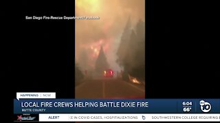 San Diego firefighters aiding in Dixie fight in Northern California