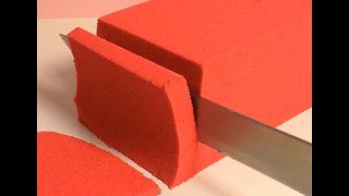 Satisfying compilation of kinetic sand being cut