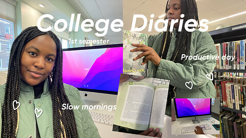 College Dairies| SEASON 1 EPISODE 1 ,day in the life vlog, slow mornings, productive