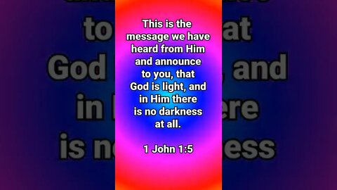 Is There A Dark Side? * 1 John 1:5 * Today's Verses