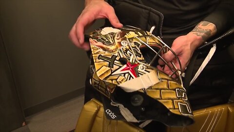 Taking a close look at the artistry on VGK goaltender masks