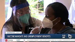 Vaccine mandate and unemployment benefits