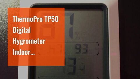 ThermoPro TP50 Digital Hygrometer Indoor Thermometer Room Thermometer and Humidity Gauge with T...