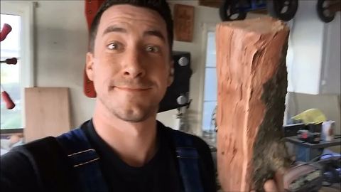 Husband gives wife piece of firewood for Christmas, but it's not what you think!