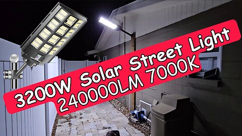 3200W Solar Street Light 240000LM 7000K (Brand Jadisi), Unboxing And Full Review