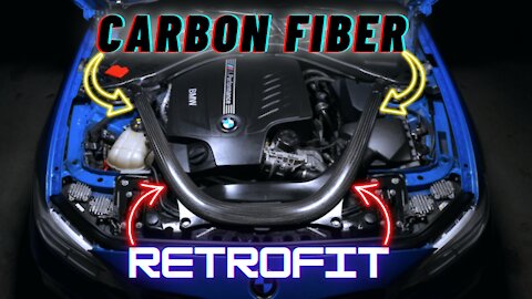 Genuine BMW Carbon Fiber Strut Brace RETROFIT | m235i 2 series 4K