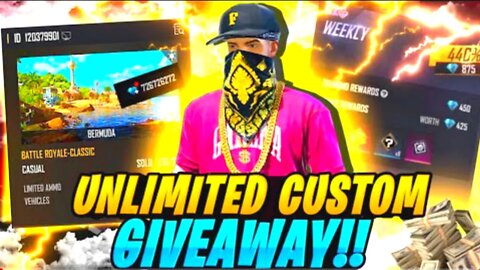 Free Fire Live Custom Room Giveway - Rock Munna Gaming