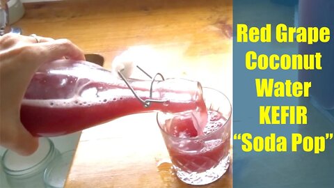 Sparkling Coconut water KEFIR with red grape juice |1st & 2nd fermentation| Part 1