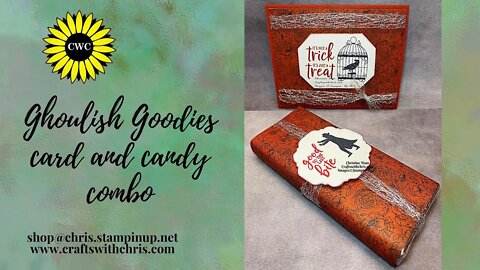 Stampin' Up! Ghoulish Goodies card and candy bar combo